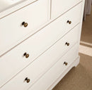 5 Drawers Solid Wood Chest in White by Lavishway | Chest Of Drawers-38842