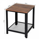 Square End Wood Top Coffee Side Table by Lavishway | Side Tables-44637