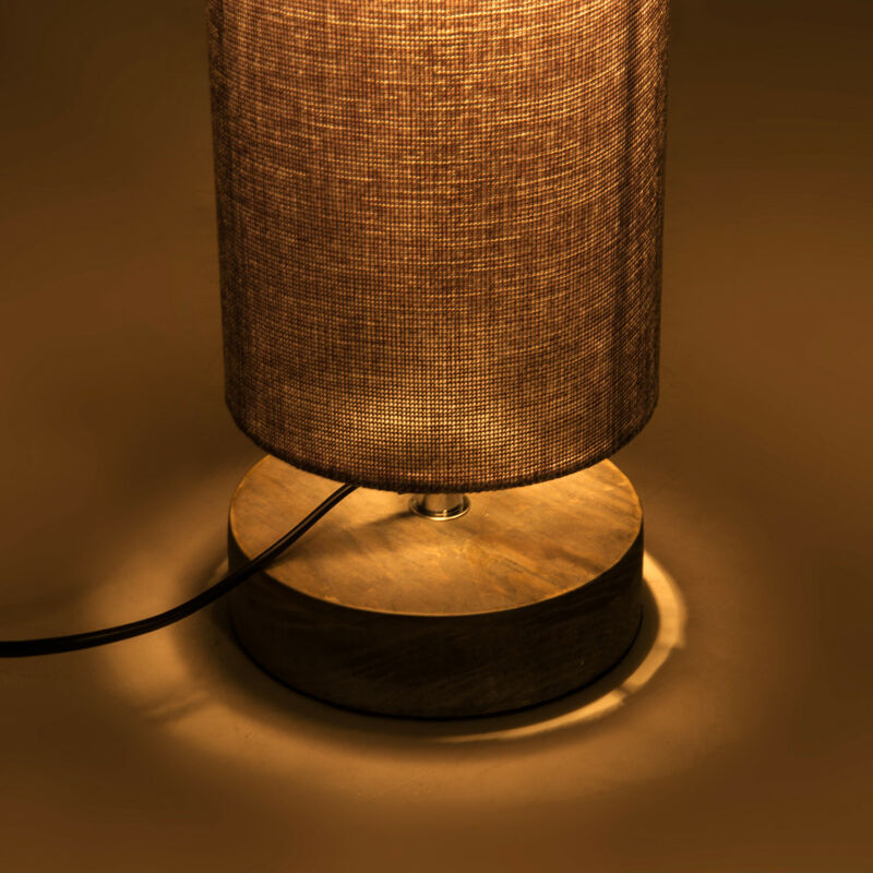 Tall Grey Fabric Shade Floor Lamp by Lavishway | Floor Lamps-42407