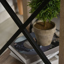 Two-Tier Elegant Side Table in Oak Brown by Lavishway | Side Tables-42587