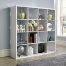 Wooden White Storage Bookcase Display Unit by Lavishway | Book Shelves and Cabinets-39179