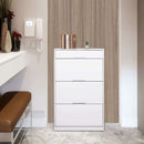 3 Tilting Doors White Shoe Storage Cupboard by Lavishway | Shoe Cabinets-38951