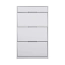 3 Tilting Doors Grey Shoe Storage Cupboard by Lavishway | Shoe Cabinets-38932