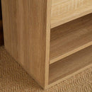 Oak Wooden Shoe Storage Cabinet With Seating by Lavishway | Shoe Cabinets-39016