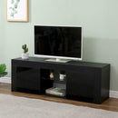 Black Gloss Front 2 Door 150cm Wide TV Unit by Lavishway | TV Units Cabinets-43075