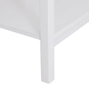 Wooden Bedside Table with Drawer in White by Lavishway | Bedside Tables-43642