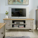 2 Doors 2 Shelf Wooden TV Unit With Storage by Lavishway | TV Units Cabinets-43132