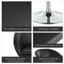 Set of 2 Black Faux Leather Tub Bar Stool by Lavishway | Bar Stools-43761