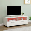 Gloss Front 100cm Wide TV Stand in White by Lavishway | TV Units Cabinets-43035