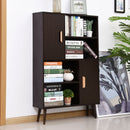 Two Doors Walnut Bookcase Storage & Shelves by Lavishway | Book Shelves and Cabinets-44833