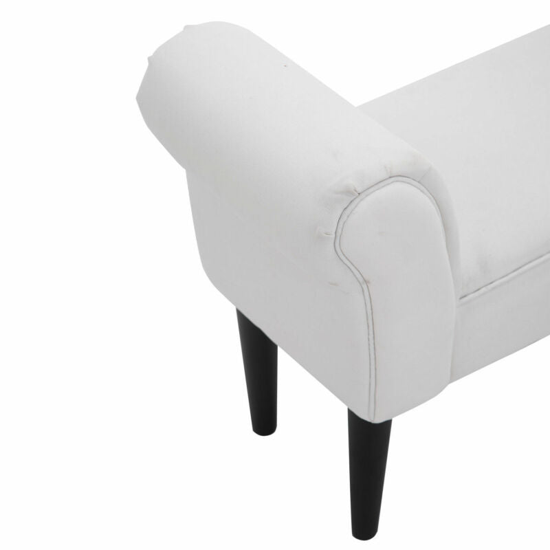 Padded Sofa White Bench Lounge by Lavishway | Benches & Storage Benches-44271