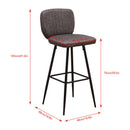 Orion Dark Grey Faux Leather Bar Stool by Lavishway | Bar Stools-39382