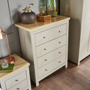 Oak Finish Bedroom Set in Grey by Lavishway | Chest Of Drawers-39454