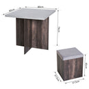 Set of 4 Ottomans Seats & Dining Table by Lavishway | Dining Table Set-44240