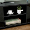 2 Door 2 Open Shelves Black Wide TV Unit by Lavishway | TV Units Cabinets-39414