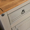 Corona Set of 3 Pine Wood Bedroom Set in Grey by Lavishway | Bedroom-39499