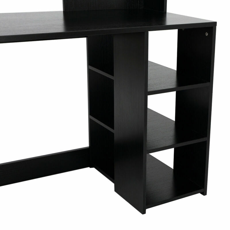 Multi Storage Black Office Desk Table by Lavishway | Desk Pedestals-44586
