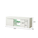 Gloss Front 2 Grey Door 130cm Wide TV Unit by Lavishway | TV Units Cabinets-43059