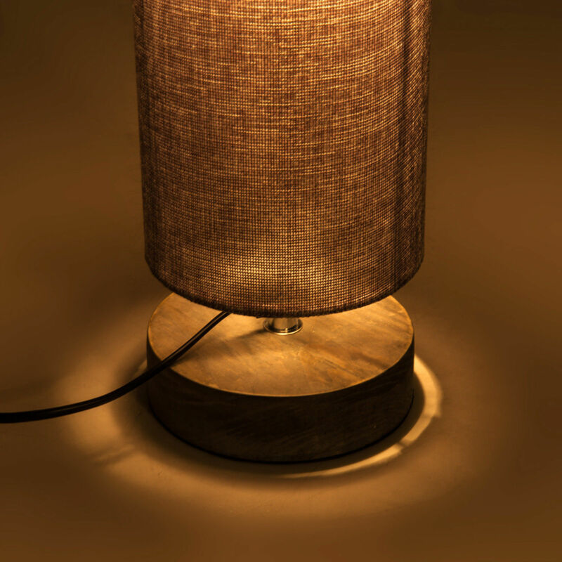 Tall Grey Fabric Shade Floor Lamp by Lavishway | Floor Lamps-42414