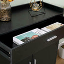 2 Door 1 Drawer Black Shoe Storage Cabinet by Lavishway | Shoe Cabinets-38947