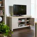 Set of Grey Oak Living Room Furniture by Lavishway | Book Shelves and Cabinets-42958