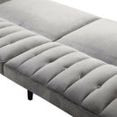 Convertible Recliner Grey Sofa Bed by Lavishway | Velvet Sofa-44281