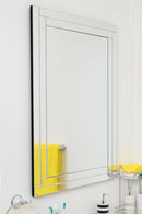 Venetian Silver Double Frame Wall Mirror by Lavishway | Wall Mirrors-41635