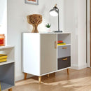 White Multi Coloured Compact Sideboard by Lavishway | Sideboards-43200