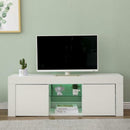 White Gloss Front 2 Door 130cm Wide TV Unit by Lavishway | TV Units Cabinets-43063