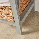 Basket Style Wooden Grey Chest of Drawers by Lavishway | Chest Of Drawers-43460