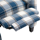 Plaid Upholstered Reclining Armchair by Lavishway | Recliner Armchairs-43613