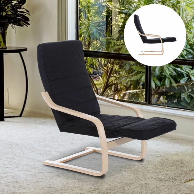 Adjustable Recliner Black Decking Chair by Lavishway | Recliner Armchairs-42442