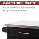 Kitchen Cart Storage Trolley in Black by Lavishway | Kitchen Islands-42777