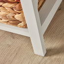 Basket Style Wooden White Chest of Drawers by Lavishway | Chest Of Drawers-43455