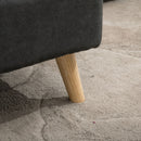 3-Seater L-shaped Linen-Look Sofa by Lavishway | Fabric Sofas-42636