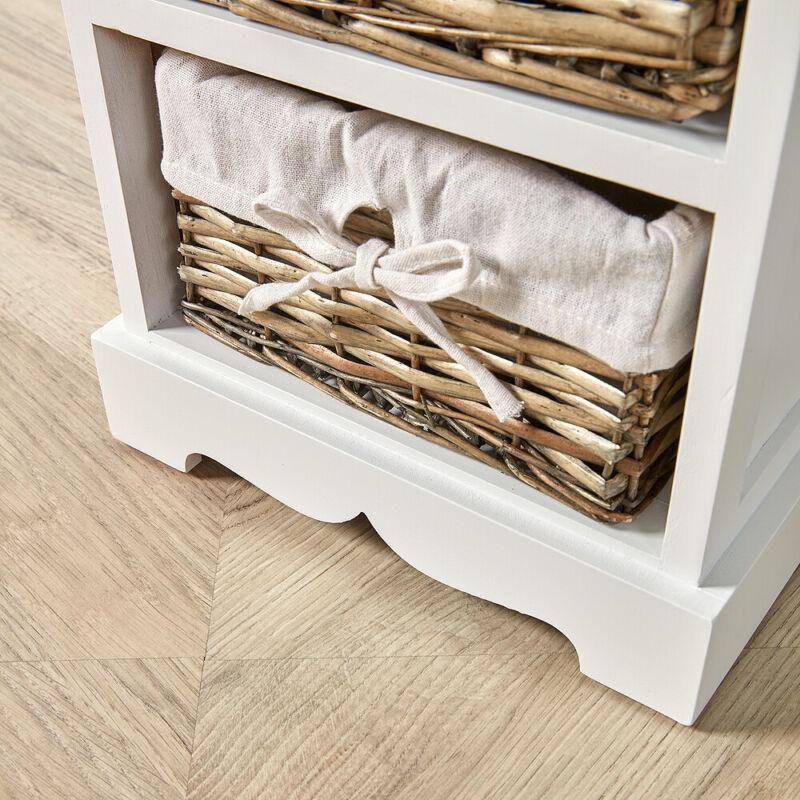 Wooden Basket Chest Storage Units by Lavishway | Hallway Cabinets-43357