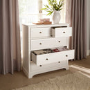 5 Drawers Solid Wood Chest in White by Lavishway | Chest Of Drawers-38838