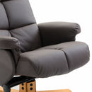 Recliner Brown Footrest Armchair by Lavishway | Recliner Armchairs-39234