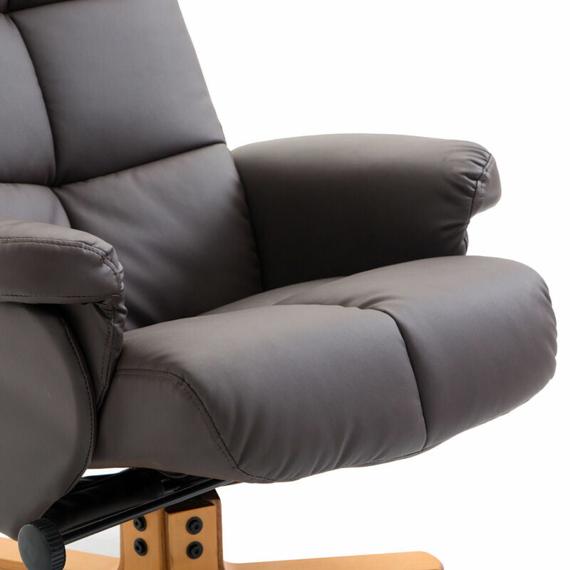 Recliner Brown Footrest Armchair by Lavishway | Recliner Armchairs-39234