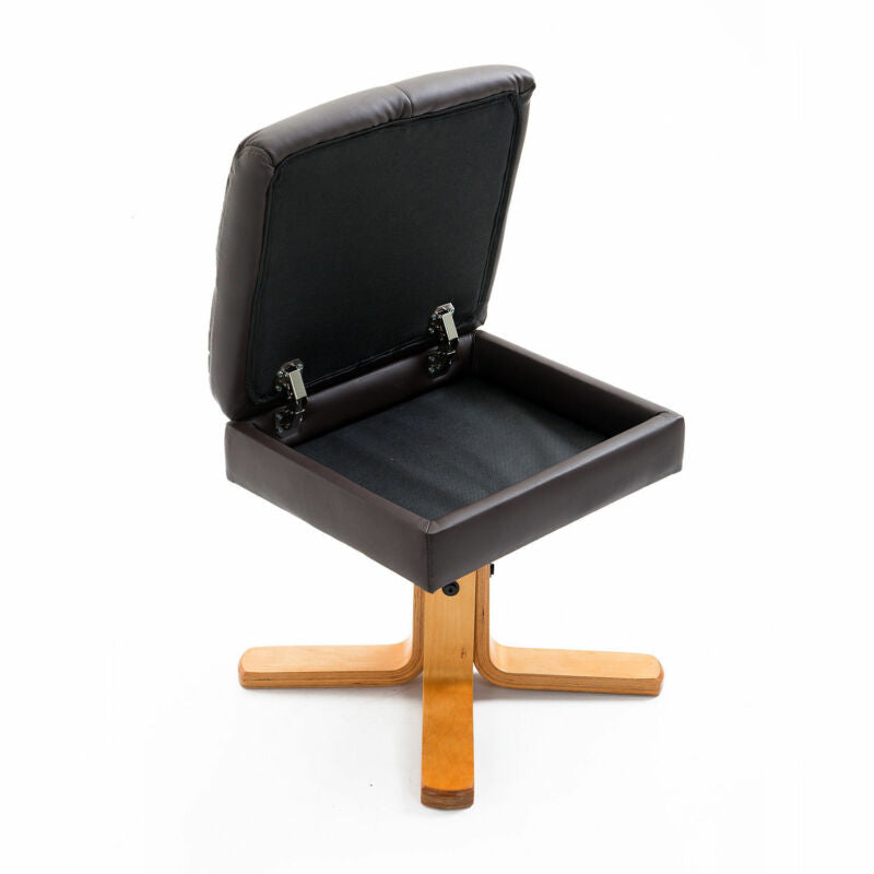 Recliner Brown Footrest Armchair by Lavishway | Recliner Armchairs-39228