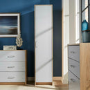 Single Door Grey Narrow Wardrobe by Lavishway | Wardrobe-38706