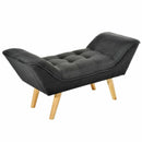 Deluxe Dark Grey Tufted Seat Chaise Lounge by Lavishway | Chaise Lounges-44275