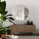 Classic Frameless Beveled Round Mirror by Lavishway | Wall Mirrors-38765
