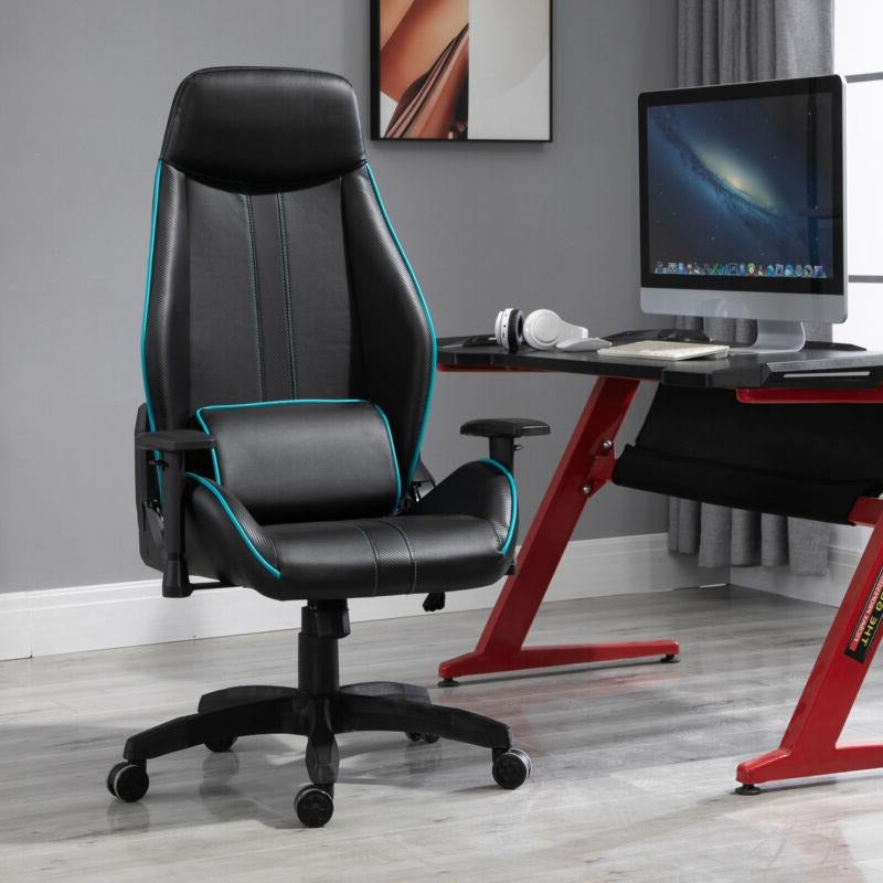 Black Office Recliner With Pillow Chair by Lavishway | Gaming Chairs-43662