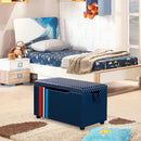 Kids Storage Foldable Bench in Blue by Lavishway | -38790