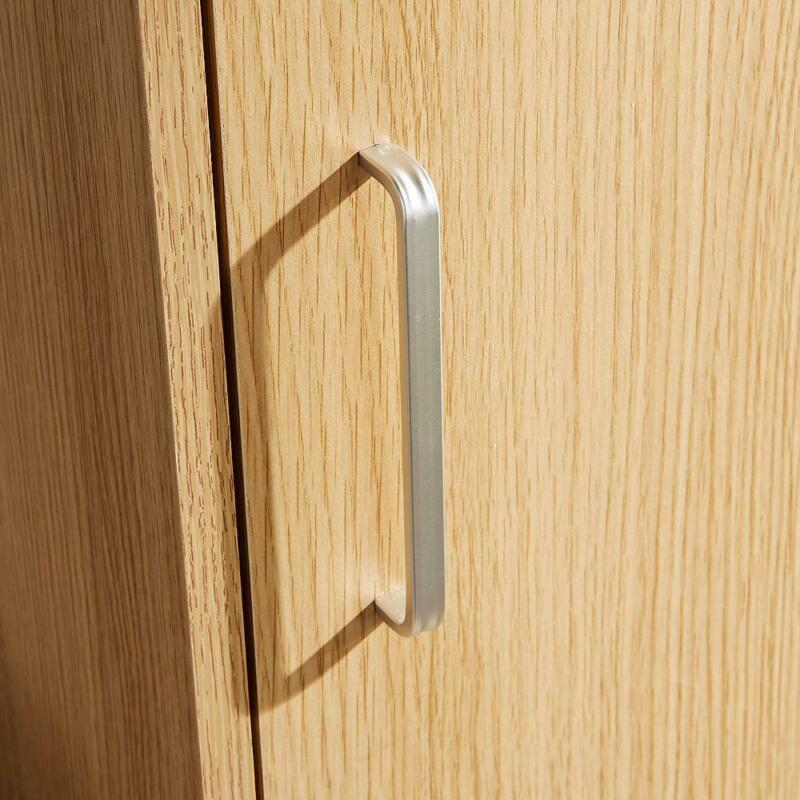 Oak Finish Single Door Narrow Wardrobe by Lavishway | Wardrobe-38726