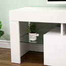 Gloss Front 130cm Wide TV Stand in White by Lavishway | TV Units Cabinets-43115