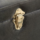 Pouffe Seat Velvet Storage Bench in Grey by Lavishway | Benches & Storage Benches-38580