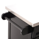 Kitchen Cart Storage Trolley in Black by Lavishway | Kitchen Islands-42775