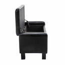 Faux Leather Ottoman & Storage Chest in Black by Lavishway | Benches & Storage Benches-42530